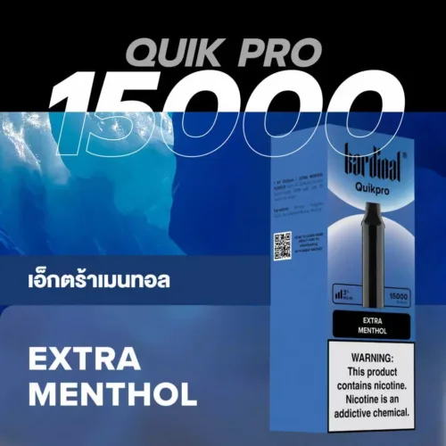 Pod Ks Quik Pro 15000 Puff Extra Menthol (มิ้นท์ เมนทอล)